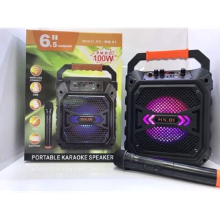 LOA KARAOKE MINI [100W] MN01 + TẶNG KÈM MICRO KO DÂY