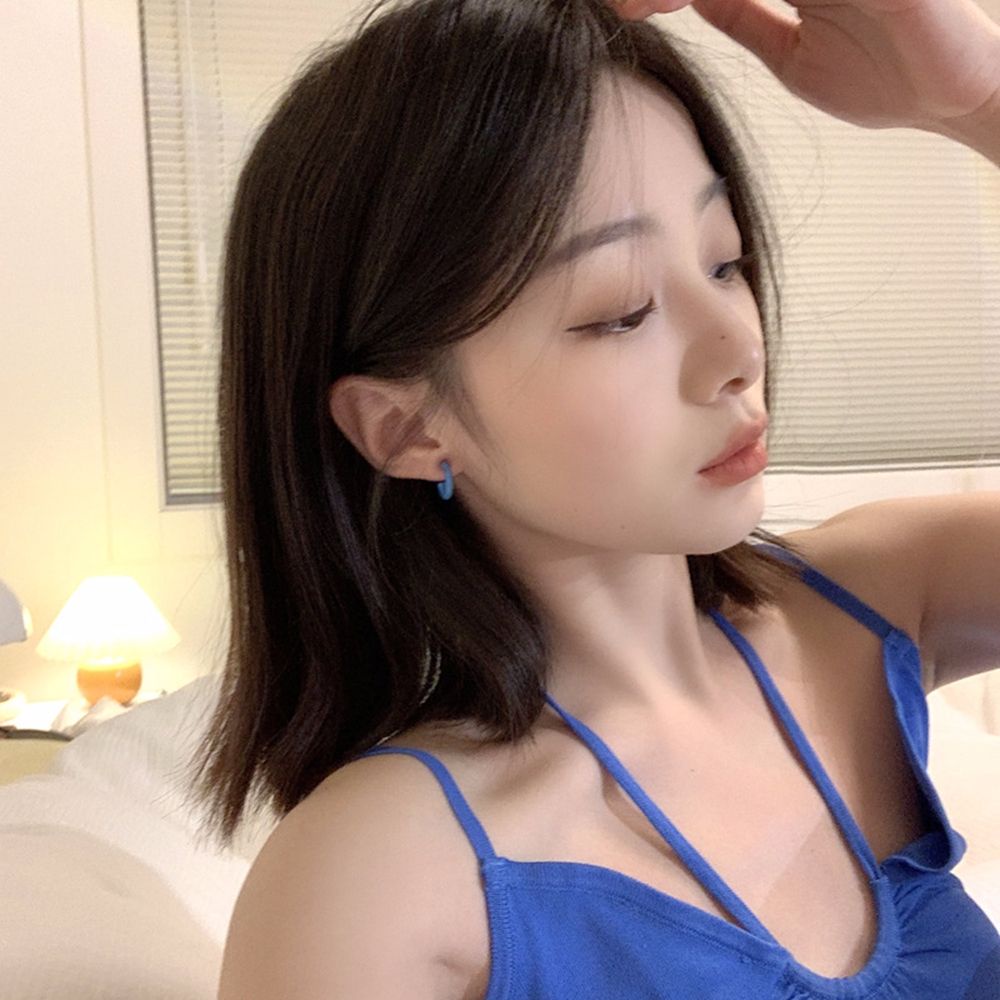 Bộ 3 Đôi Bông Tai Hình Tròn Nhiều Màu Sắc Thời Trang Hàn Quốc Thanh Lịch Cho Nữ