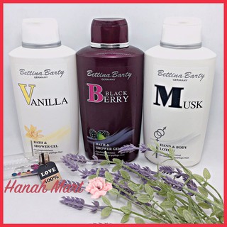 Hàng Đức chất – Sữa tắm nước hoa Bettina Barty cổ điển 500ml đủ vị