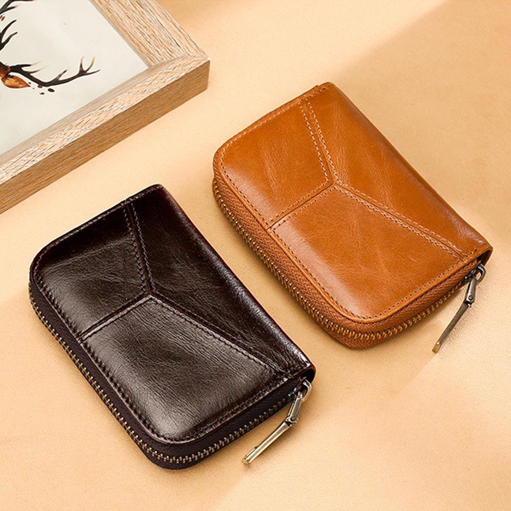 Ví Đựng Thẻ Có Khóa Kéo Chống RFID Phong Cách Công Sở