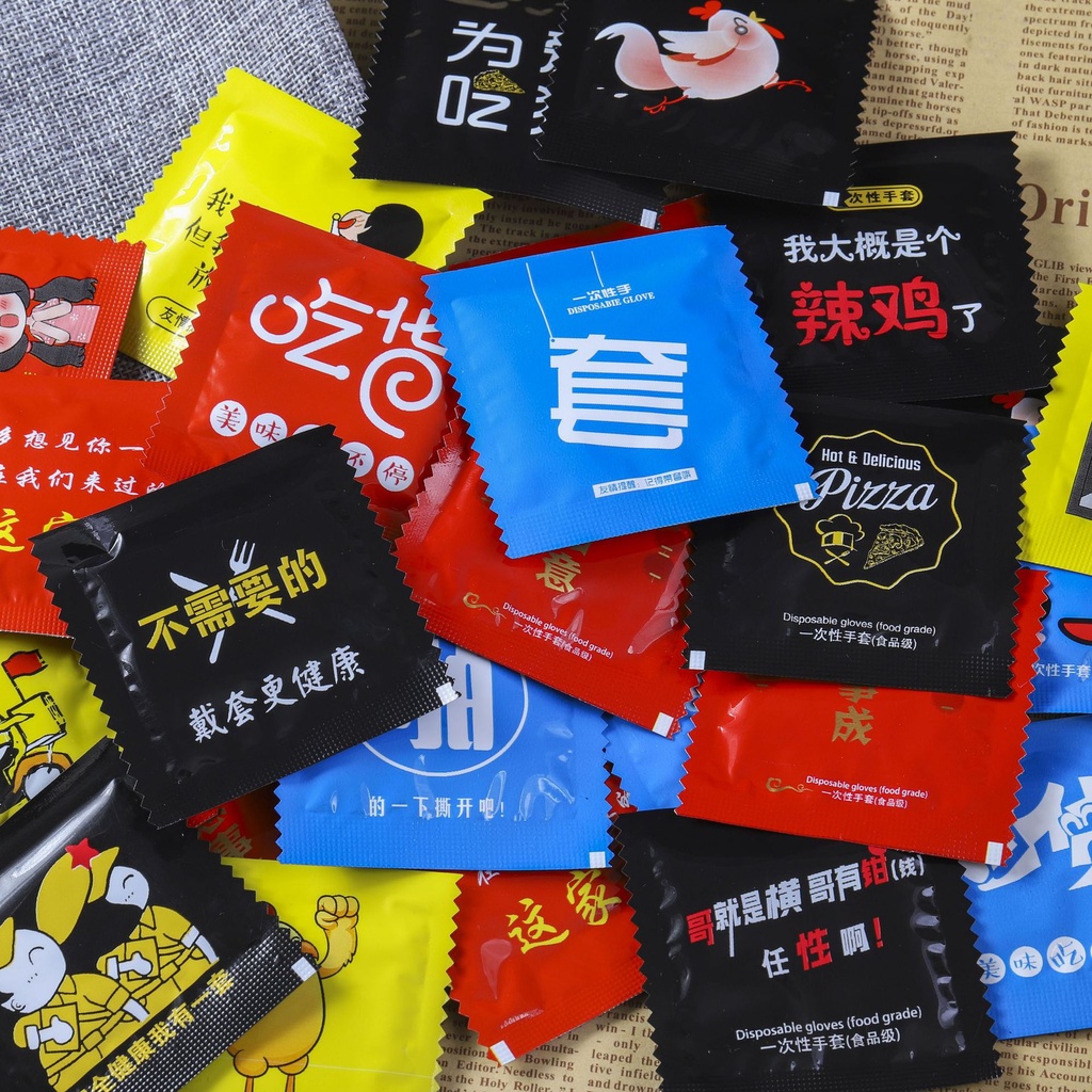 Găng tay dày dặn dùng một lần 0.8g