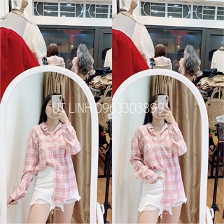 Sơ mi kẻ hồng