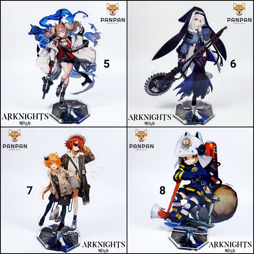 Mô Hình Standee Acrylic Game Hình ARKNIGHTS 10 NHÂN VẬT