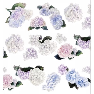 (Chu kỳ) Băng dính washi tape PET tape hoạ tiết hoa cẩm tú cầu