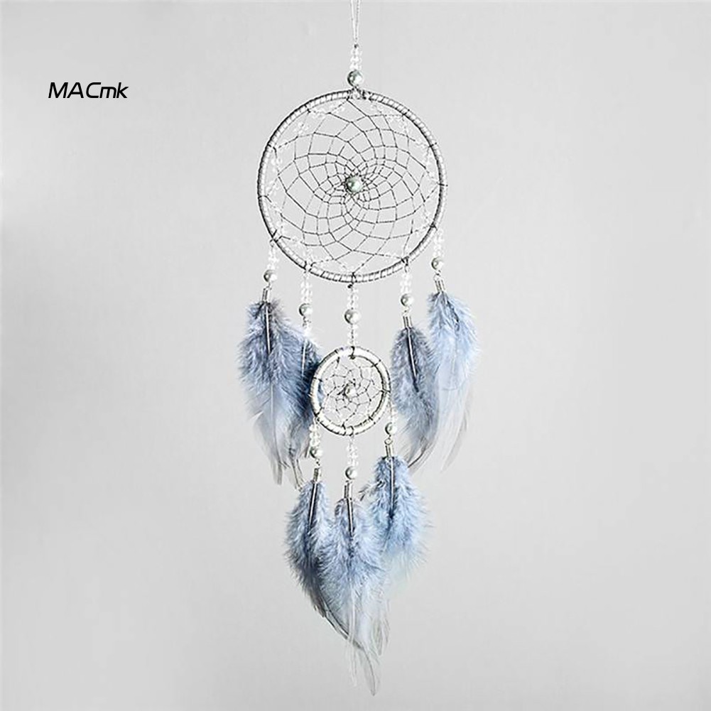 Dream Catcher Đính Lông Vũ Dùng Treo Trang Trí