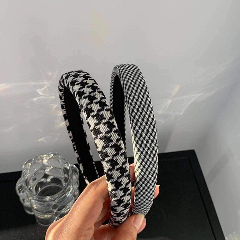 Băng Đô Cài Tóc Bản Rộng Kẻ Sọc Caro Ngọt Ngào Rửa Mặt / Rửa Mặt Cho Nữ Back2L