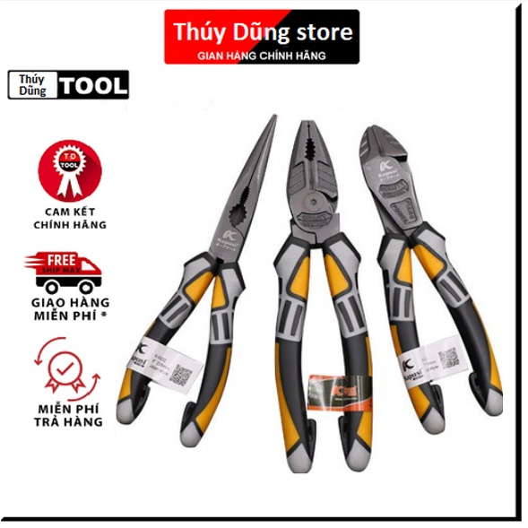 Kìm điện, kìm cắt, kìm nhọn công nghiệp Kapusi thép cao cấp CR-V siêu bền