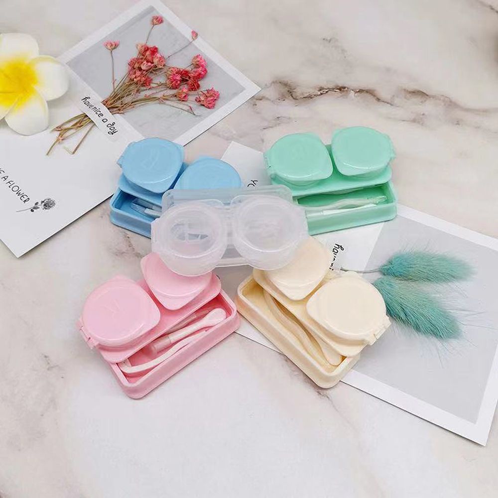 MXMUSTY Hộp đựng kính áp tròng nhỏ gọn đơn giản dễ thương chống nước nhiều màu sắc thời trang Hàn Quốc cho nam và nữ