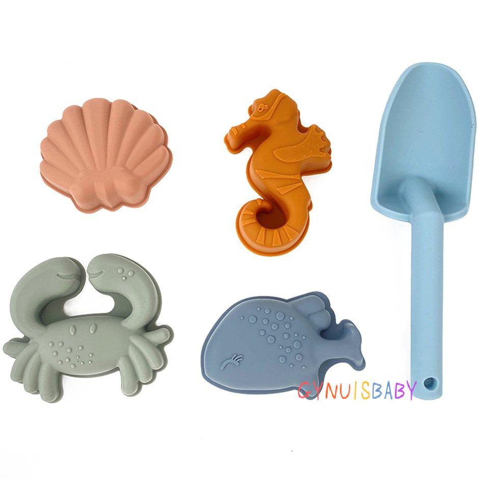 【GYB】Children Beach Toys Kids Slicone Summer Dig Sand Tool With Shovel For Kids
