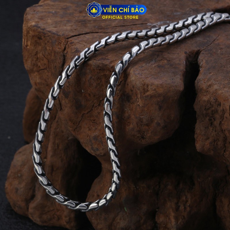 Dây chuyền bạc nam Lục tự chân ngôn chất liệu bạc Thái S925 thời trang phụ kiện trang sức nữ Viễn Chí Bảo D100217