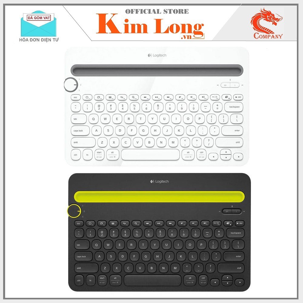 Bàn phím Logitech K480 Không Dây-Kết nối cùng lúc 3 thiết bị | BigBuy360 - bigbuy360.vn