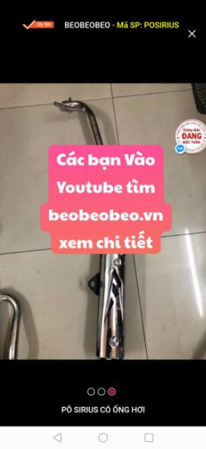 Pô sirius ông hơi