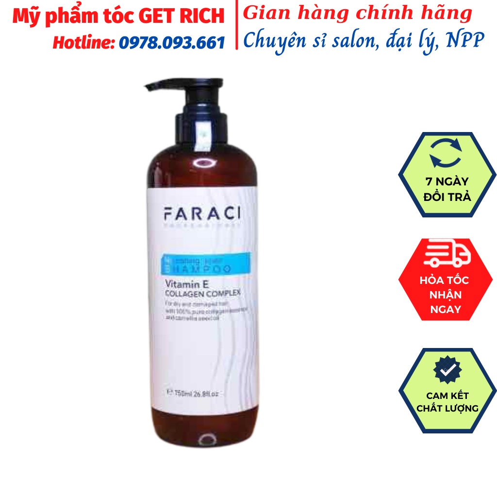 ( Chính Hãng) Dầu Gội Faraci phục hồi tóc hư tổn chống rụng tóc mọc tóc
