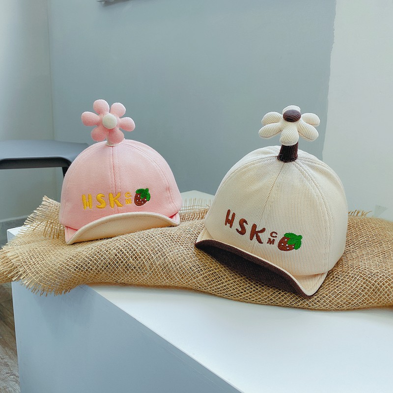 Mũ Lưỡi Trai Họa Tiết Chữ Thêu Đáng Yêu Cho Trẻ Em