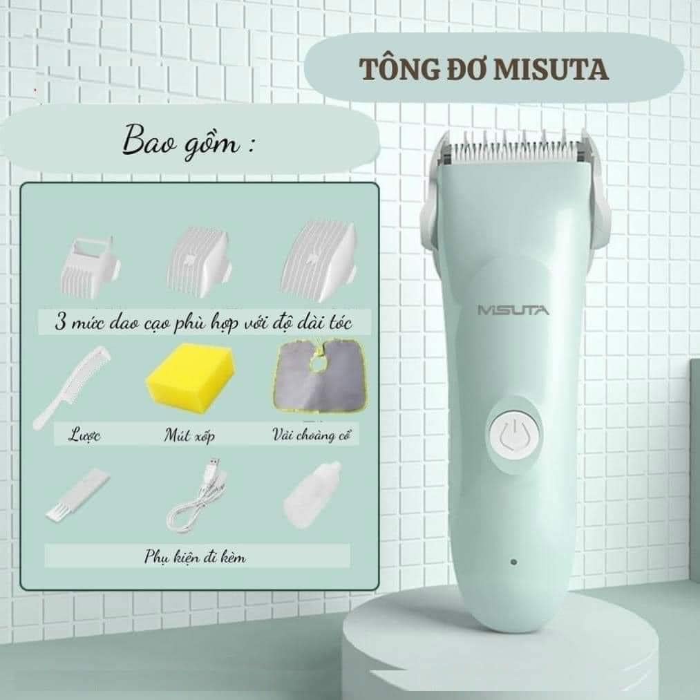 Tông đơ cao cấp Misuta cắt tóc cho bé an toàn đơn giản