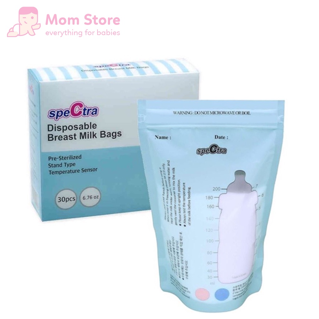 Túi Trữ sữa Cảm Ứng Nhiệt Spectra 200ml Hộp 30 Túi