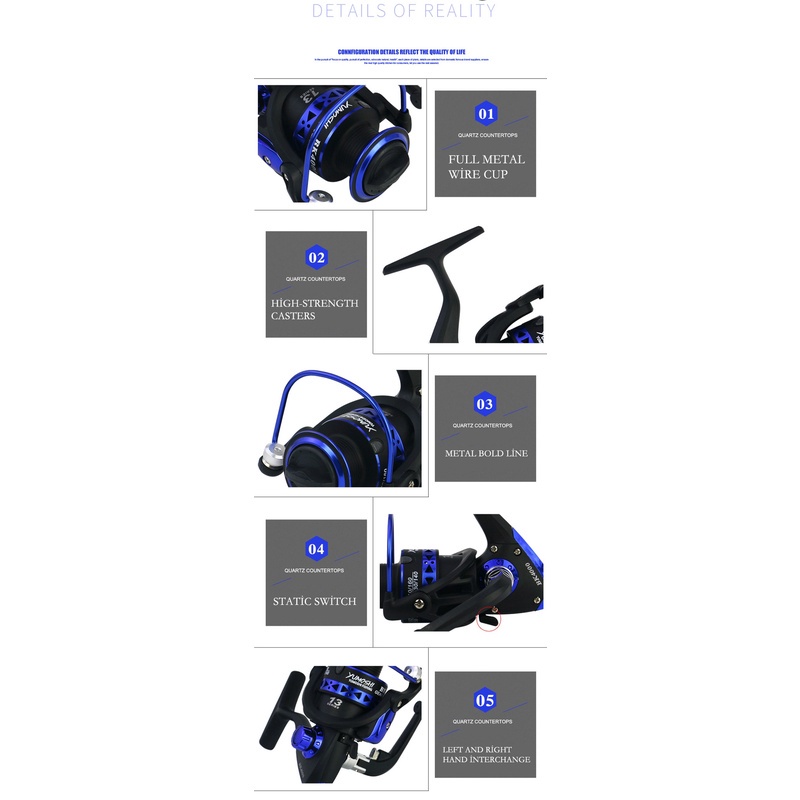 Máy Câu Cá 13+1 5.2:1 BK1000-7000 Series Chuyên Nghiệp Chất Lượng Cao