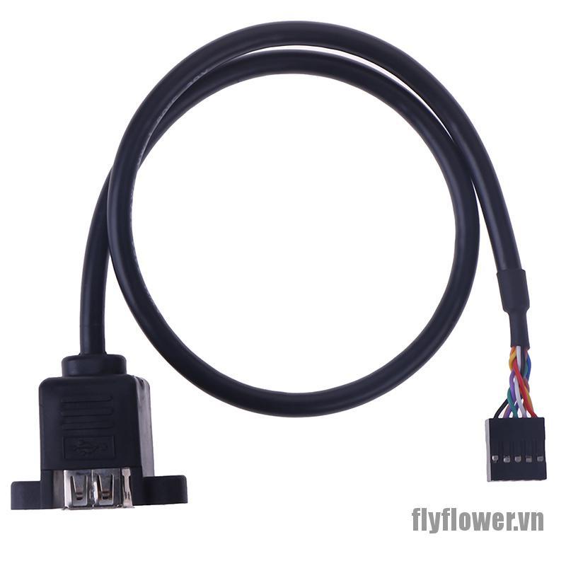 1 Cáp Mở Rộng 9 Pin Sang 2 Cổng Usb 2.0