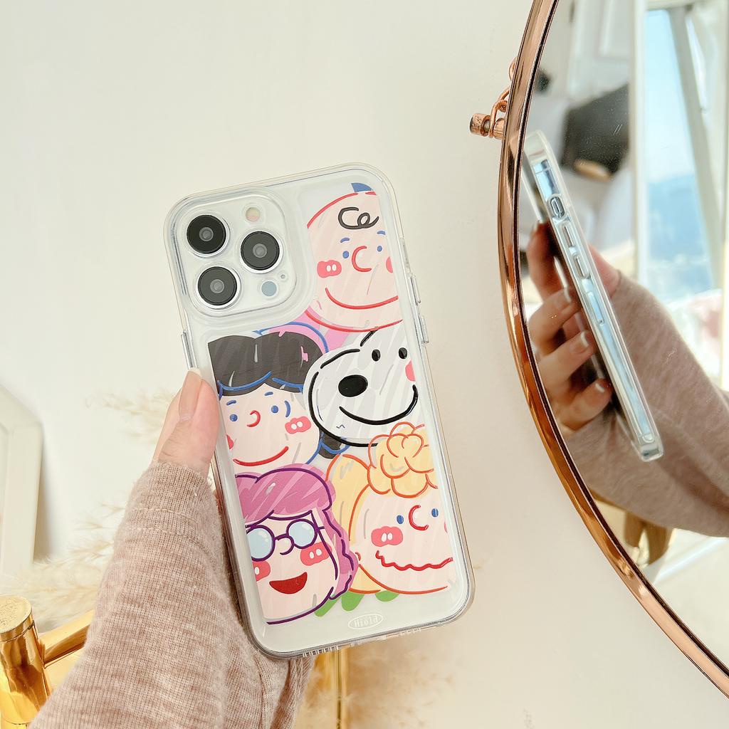 Ốp Điện Thoại Tpu Dẻo In Hình Snoopy Charlie Nút Kim Loại Cho iphone 13 Promax 12 11 7 Plus X XR 8 7