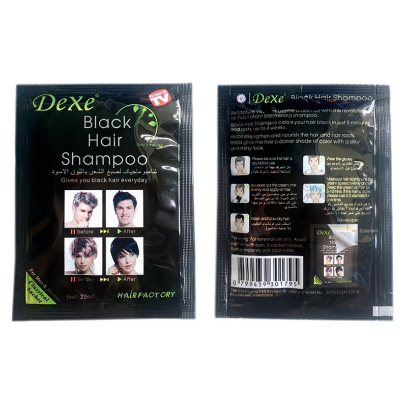 Dầu gội nhuộm tóc DEXE chiết xuất thực vật đen tự nhiên không gây hại