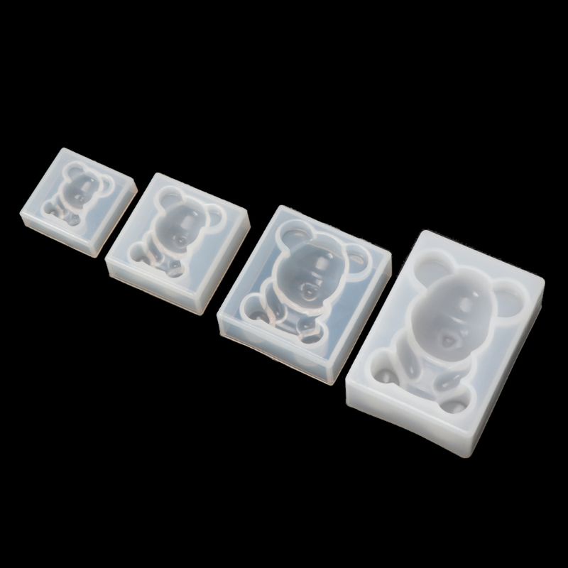 Khuôn silicone làm bánh xà phòng hình gấu gummy diy