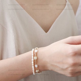 Vòng hạt trai phong cách retro, nhẫn phối cườm xinh xắn màu pastel #ariel #quadaomauxanh