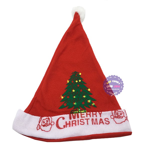 Mũ nón ông già Noel bằng vải nỉ mỏng NÓN noel LỚN mũ giáng sinh