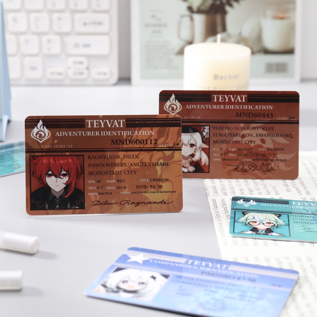 Thẻ Hình Nhân Vật Anime Id Pvc