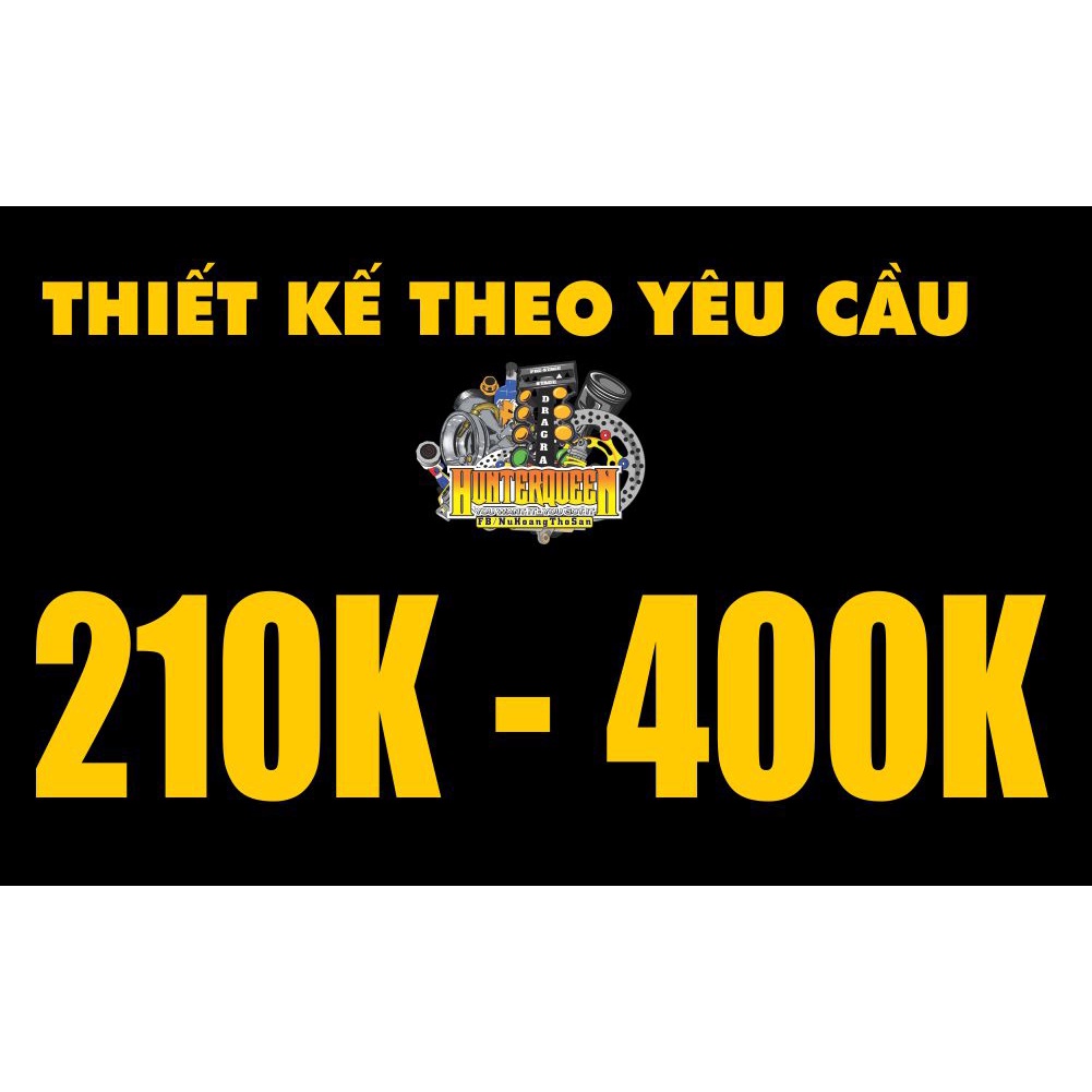 Hunterqueen tem decal thiết kế theo yêu cầu. Tem nhãn , hình dán, logo, thương hiệu... Tem xe 210-400K