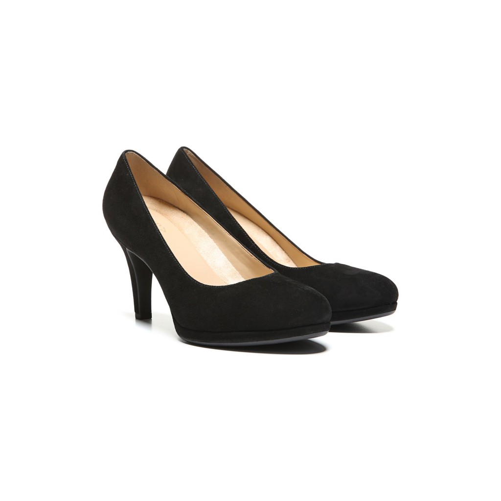 Giày Authentic Naturalizer Michelle size 7.5 màu đen da lộn gót cao 8cm