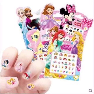 Set 5 tấm dán móng tay trẻ em (elsa, thỏ , mèo... giao hình ngẫu nhiên)