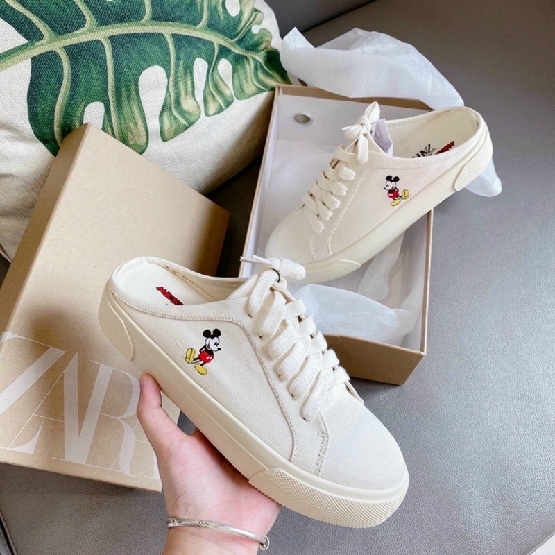 GIÀY SỤC ZARA MICKEY BE KEM CAO CẤP LAI AU [ FREESHIP + BOX ]