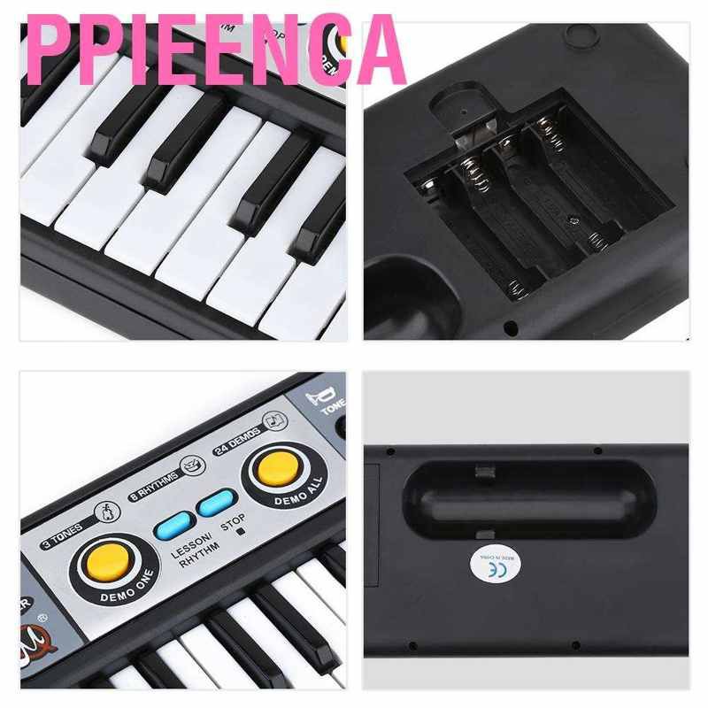 Ppieenca 37-Key Electric Digital Key Board Piano Musical Instruments Adult Kid Toy w/ Mic