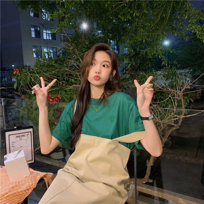 Áo Thun Ngắn Tay Thêu Họa Tiết Đơn Giản Thời Trang Dành Cho Nữ