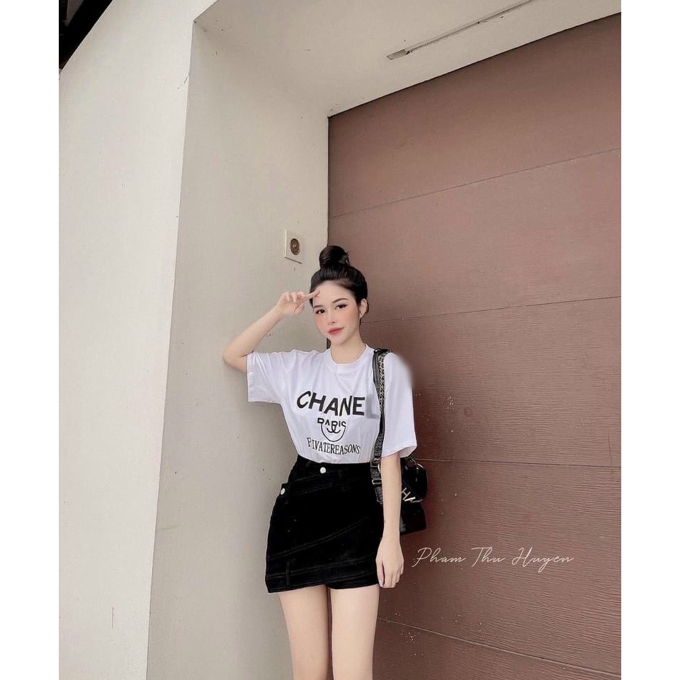 Chân váy kaki nữ đắp chéo BASIC lưng cao chất kaki dày mịn hàng chuẩn shop