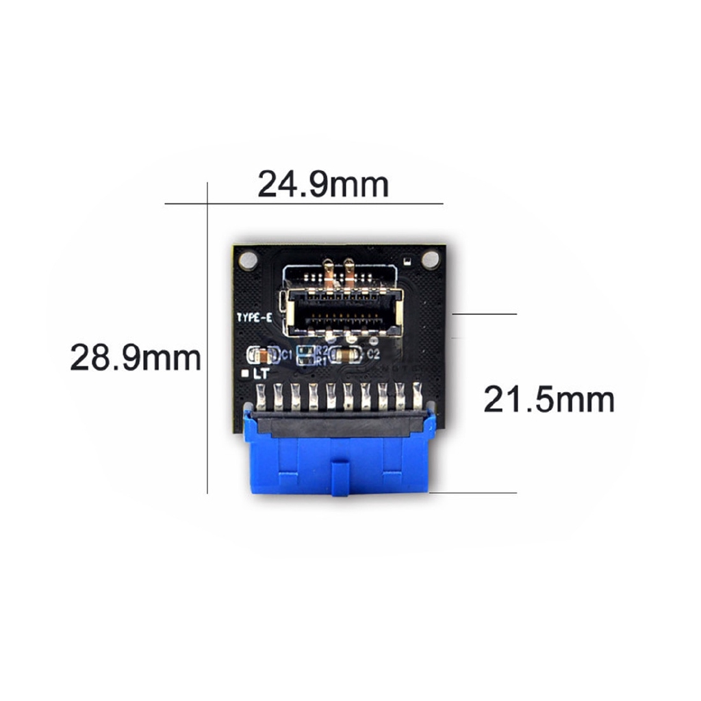 Bộ Chuyển Đổi Mở Rộng Bảng Mạch Chủ PC USB3.1 TYPE C 3.0 19 Pin Sang TYPE-E 20Pin Cho ASUS