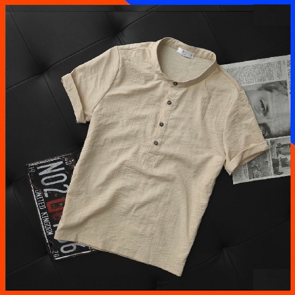 Áo Đũi Nam Cổ Tàu Cộc Tay Đẹp Vải Đẹp Co Giãn Phong Cách Hàn Quốc HOT TREND 2021 AD63 -  BLUE MENSWEAR | BigBuy360 - bigbuy360.vn