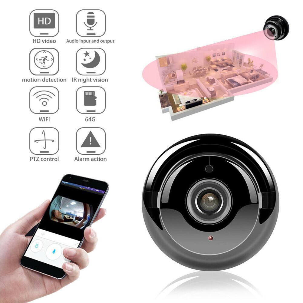 Camera IP Mini Wifi HD Camera trong nhà Không dây Tầm nhìn ban đêm Hai chiều Phát hiện chuyển động âm thanh Màn hình bé