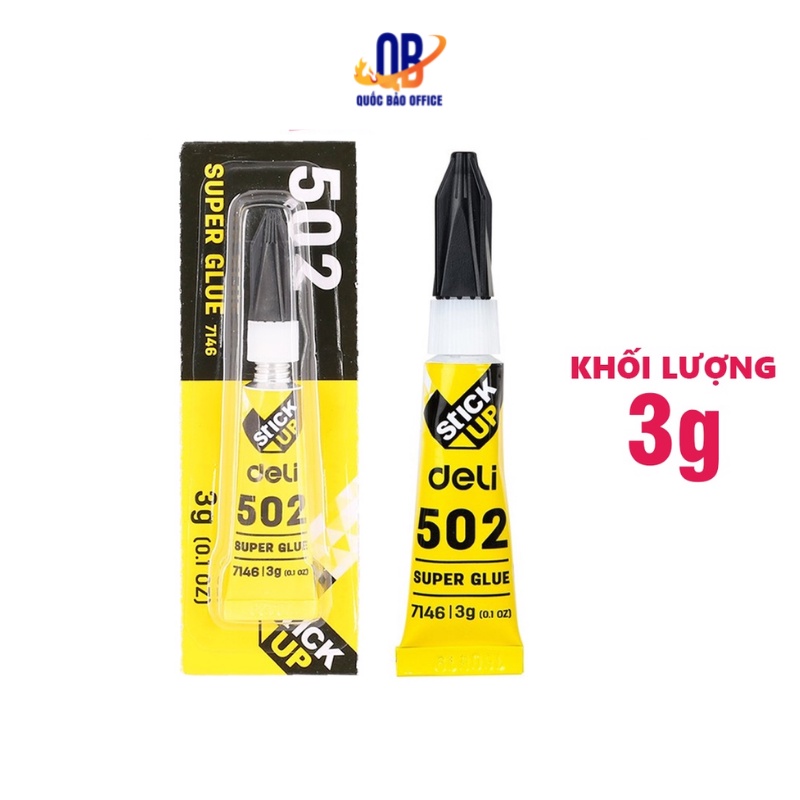 Keo siêu dính đa năng Deli - 7ml - 7140/ 3g - 7146 - combo 3 lọ