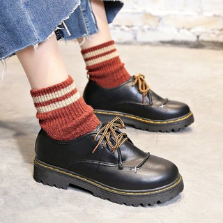 [ SẴN NÂU SIZE 38, ĐEN 36 ] Giày ulzzang dây nâu