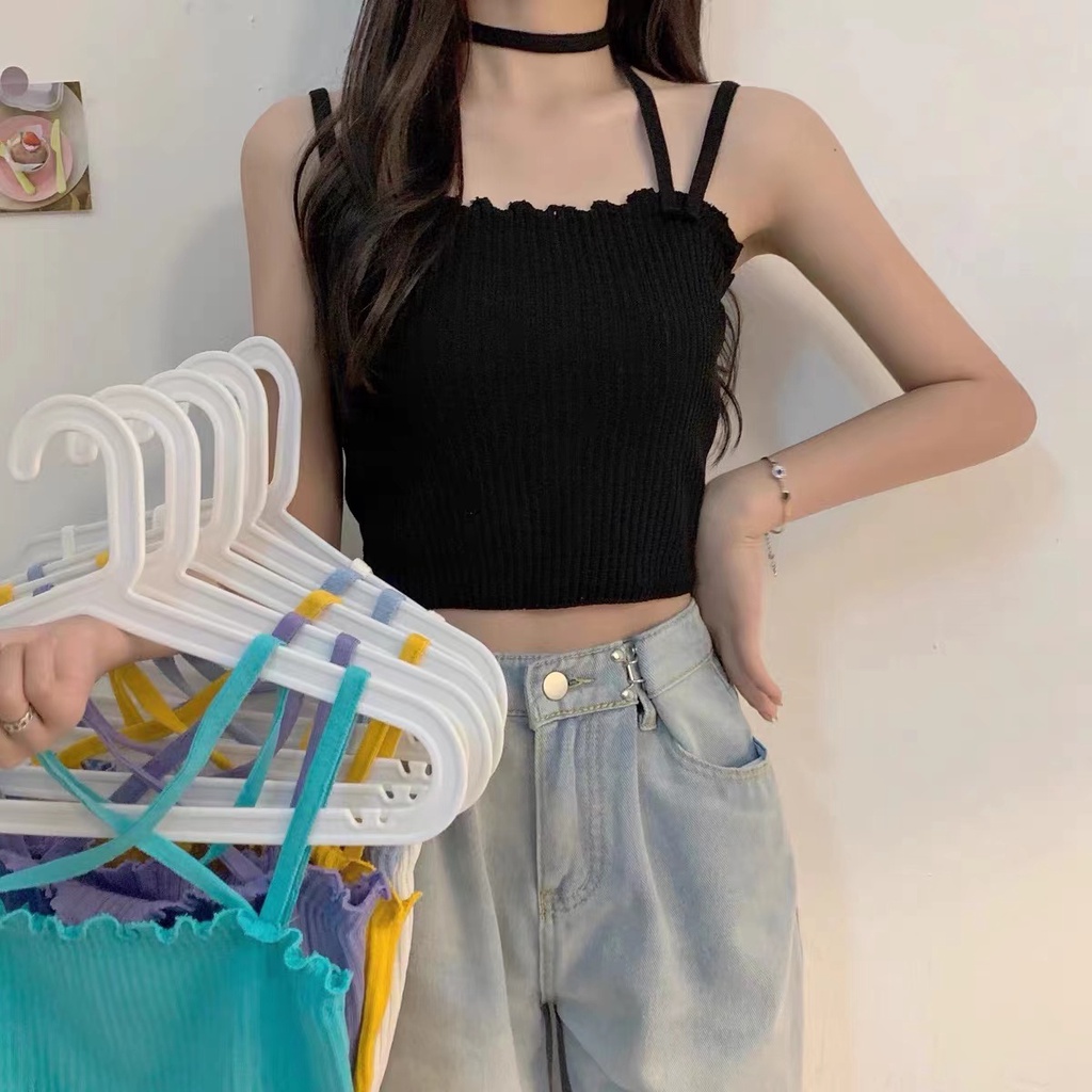Áo chống băng trên áo sexy quần Hàn Quốc màu đặc thời trang nữ mặc