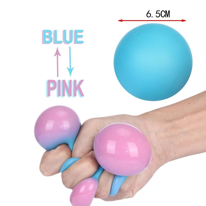 Đồ Chơi Bóp Tay Giảm Stress Hình Cầu Vồng Nhiều Màu Sắc