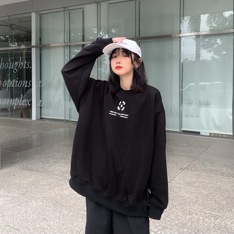 Áo Sweater 7millions Icon - Màu đen - Unisex Nam Nữ - Form Oversize