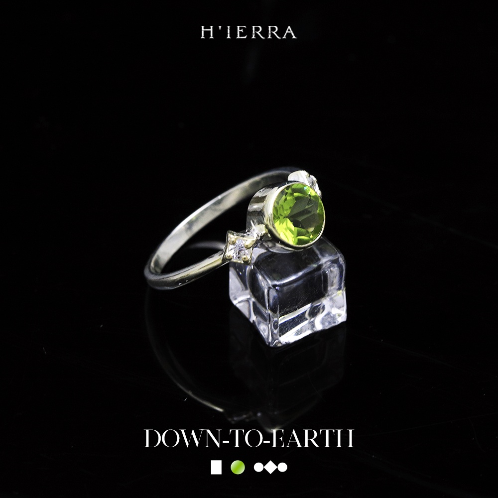 Nhẫn bạc nữ H'ierra Water Ring Ver2 đính đá Tectic / Peridot / Citrine / Topaz | BST Down-To-Earth