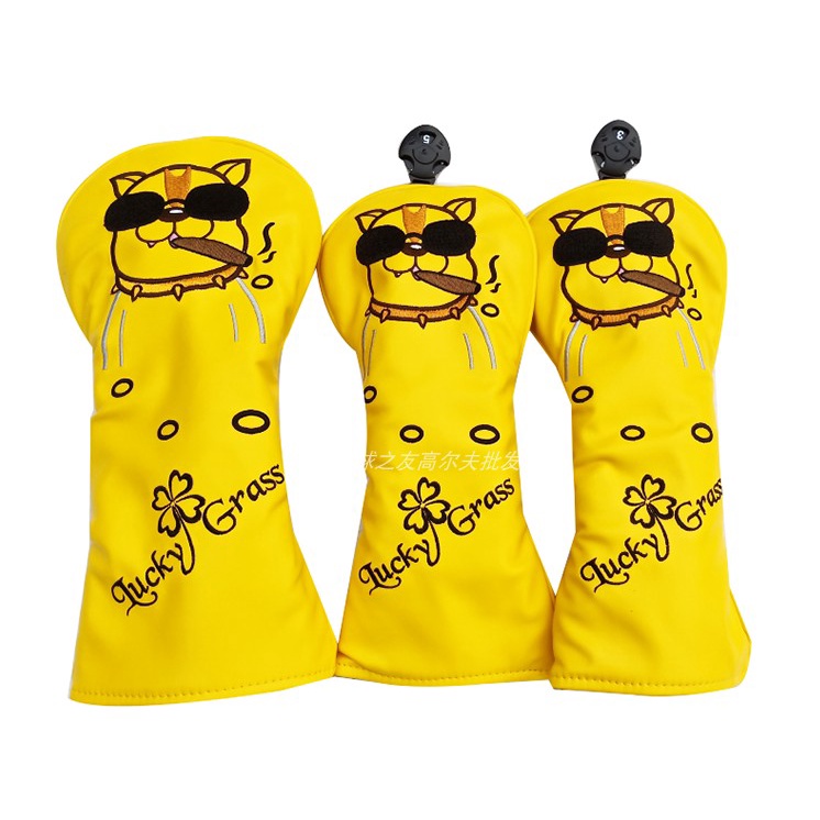 Vỏ bọc bảo vệ đầu gậy đánh Golf hình mặt cười dễ thương