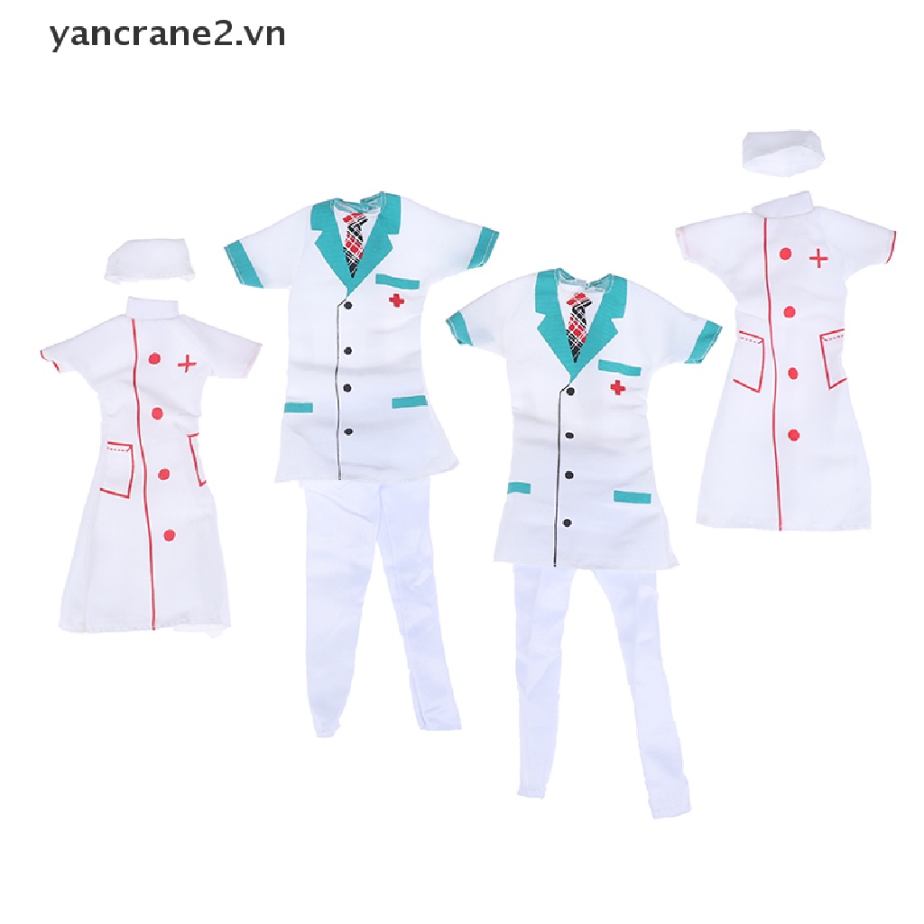 Set 2 Bộ Đồ Hóa Trang Bác Sĩ / Y Tá Cho Búp Bê