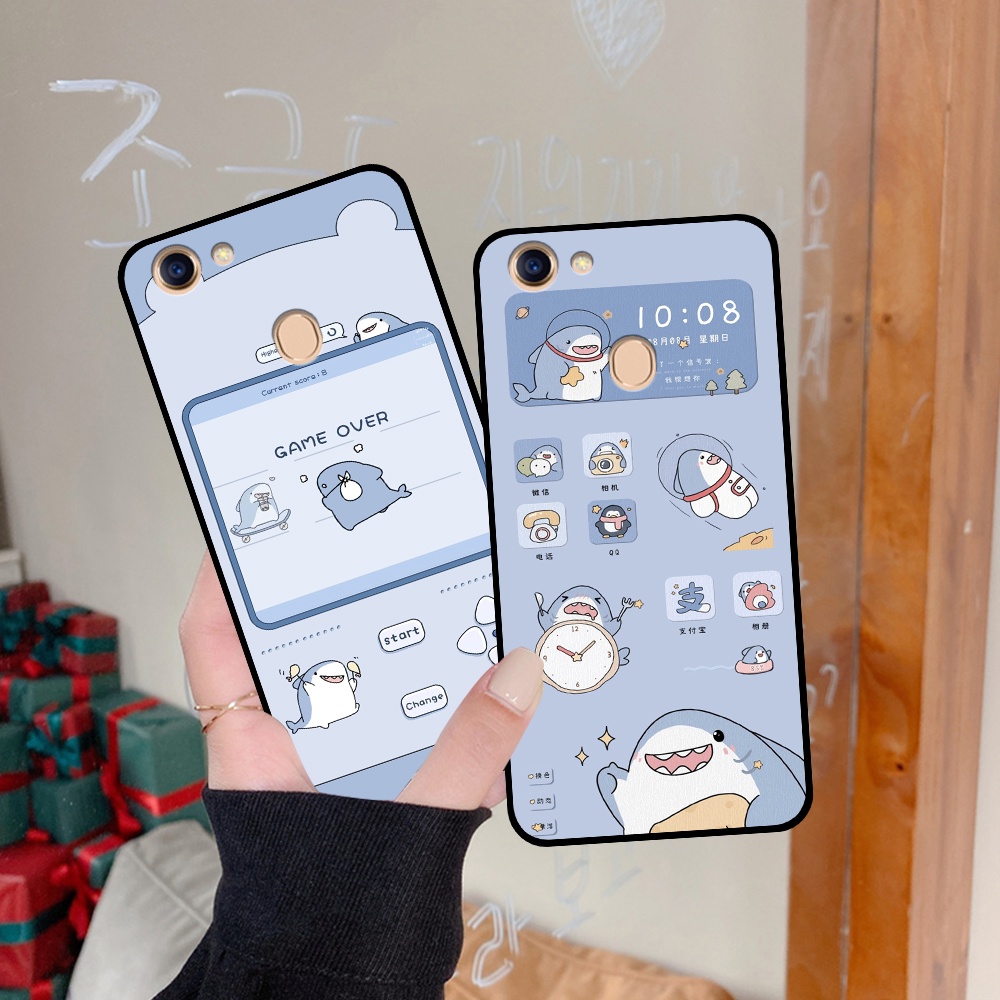 Ốp Oppo F5 / F5 Youth / F7 / F7 Youth in hình nền cá mập đáng yêu giá rẻ