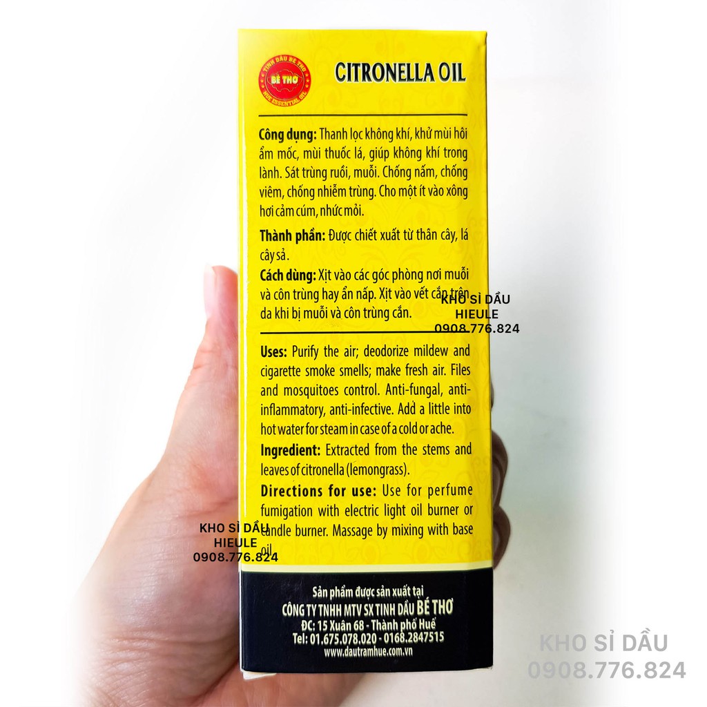 Tinh dầu sả dạng xịt Bé thơ Citronella Oil 50 ml