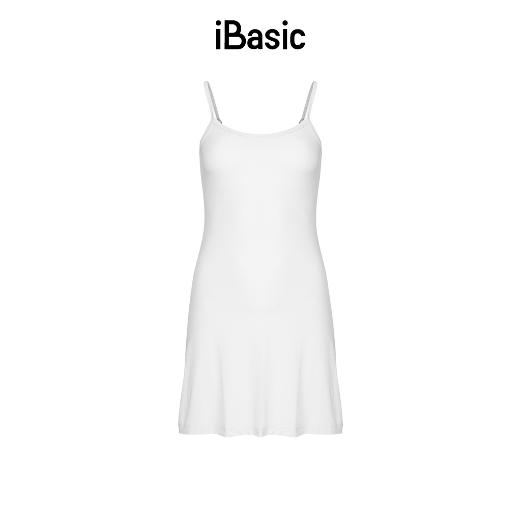 Đầm lót thun hai dây trơn iBasic SL001