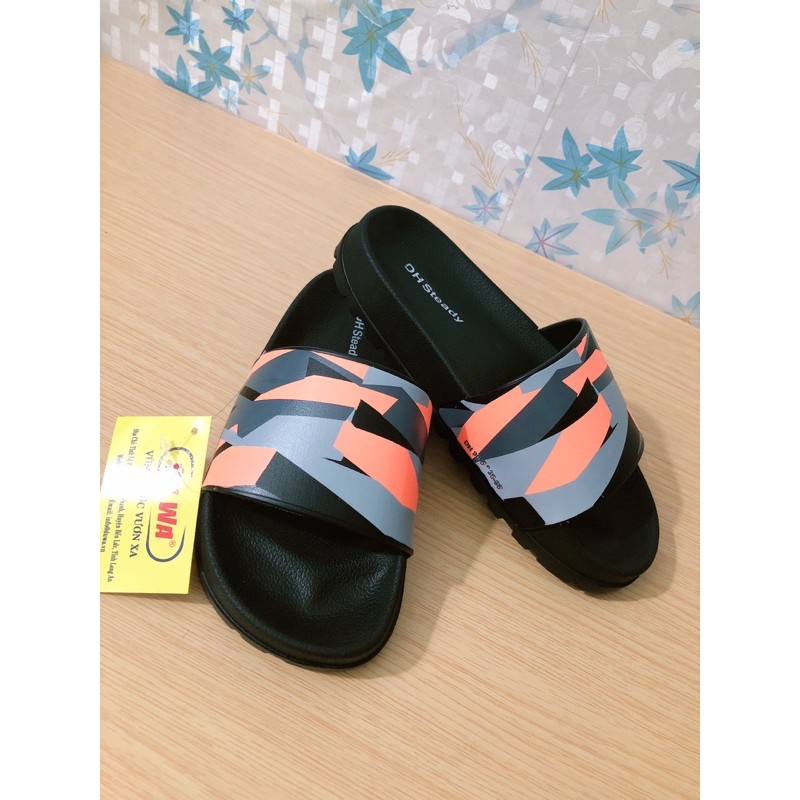 [Mã FASHIONT4MA2 giảm 10K đơn 50K] (Chính Hãng) Dép quai ngang Nam Nữ DuWa hoạ tiết xọc kẽ siêu hot siêu hot 2021QN006